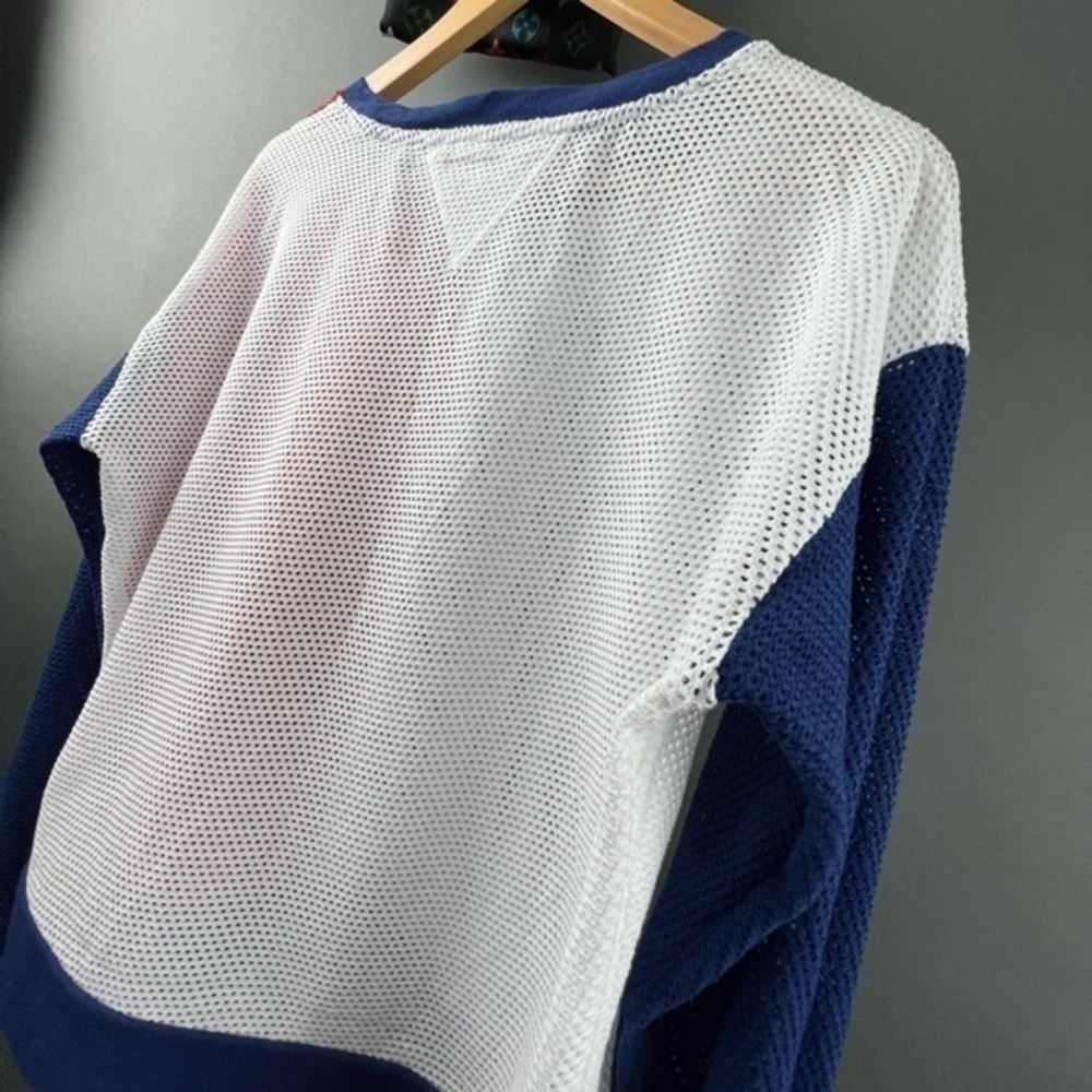 Tommy Hilfiger Sport Color Split Blocked Mesh Long Sleeve Shirt - Picture 14 of 16